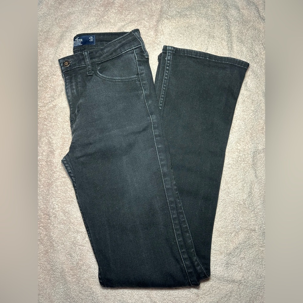 Hollister black Mid-Rise Bootcut Jeans